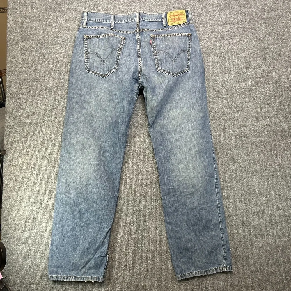 Levi's 505 Straight Fit Jeans Men's Blue Denim Cotton‎ Pockets Zip Fly - 37X31.5
